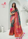 Wine Colour Heavy Designer Fancy Wedding Wear Banarsi Silk Printed Sarees Collection 10095